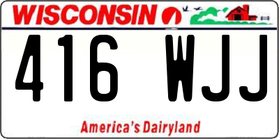 WI license plate 416WJJ