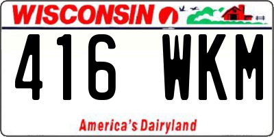 WI license plate 416WKM