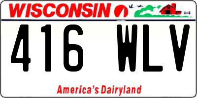 WI license plate 416WLV