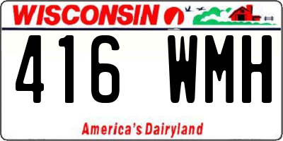 WI license plate 416WMH