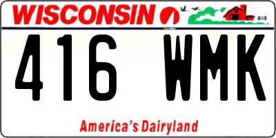WI license plate 416WMK