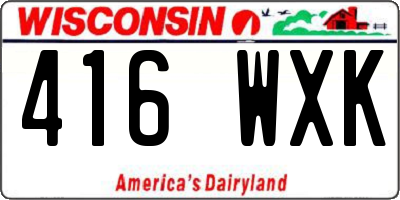 WI license plate 416WXK