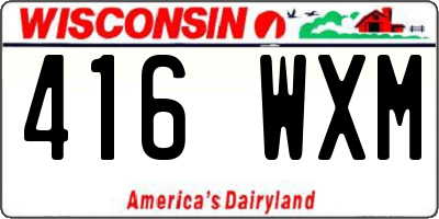 WI license plate 416WXM