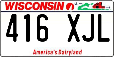 WI license plate 416XJL