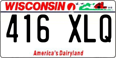 WI license plate 416XLQ