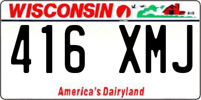 WI license plate 416XMJ