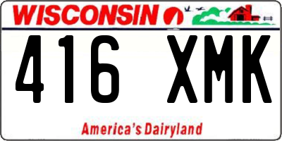 WI license plate 416XMK