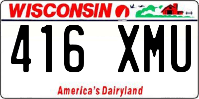 WI license plate 416XMU