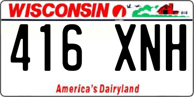 WI license plate 416XNH