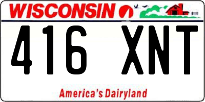 WI license plate 416XNT