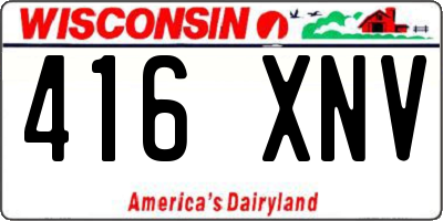 WI license plate 416XNV