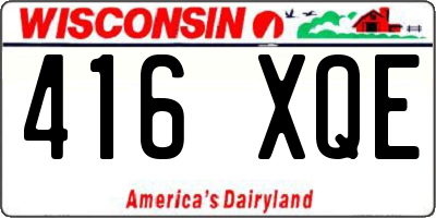 WI license plate 416XQE