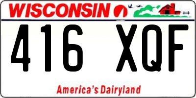 WI license plate 416XQF