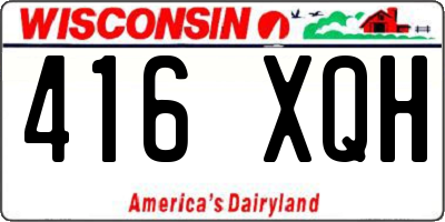 WI license plate 416XQH