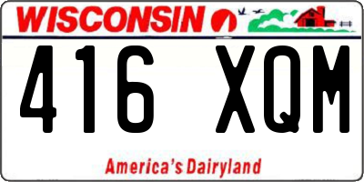 WI license plate 416XQM