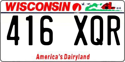 WI license plate 416XQR