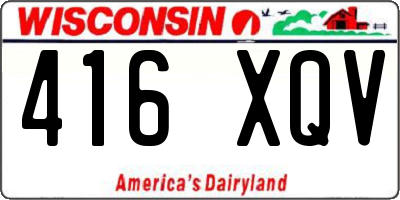 WI license plate 416XQV