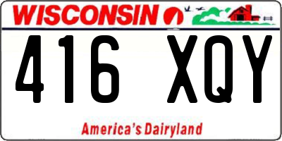WI license plate 416XQY