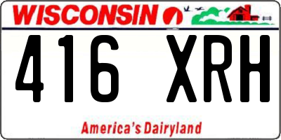 WI license plate 416XRH