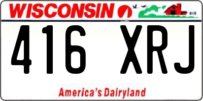WI license plate 416XRJ