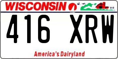 WI license plate 416XRW
