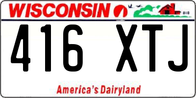 WI license plate 416XTJ