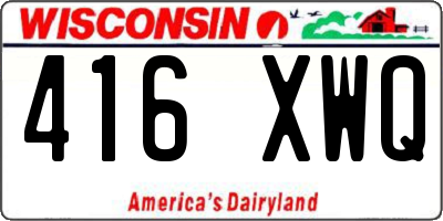WI license plate 416XWQ
