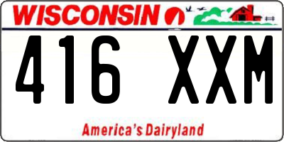WI license plate 416XXM