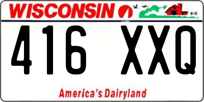 WI license plate 416XXQ