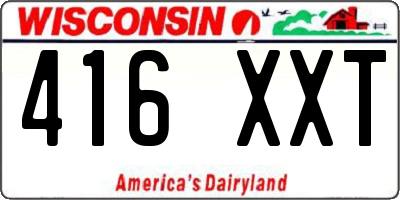 WI license plate 416XXT