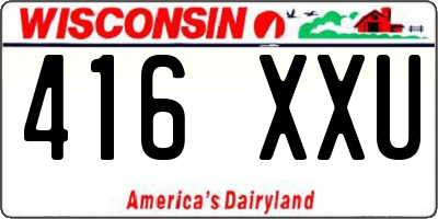 WI license plate 416XXU