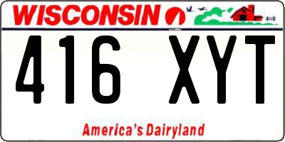 WI license plate 416XYT