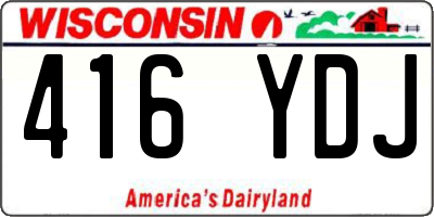 WI license plate 416YDJ