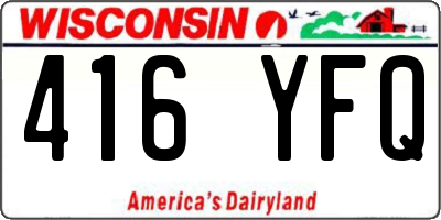 WI license plate 416YFQ