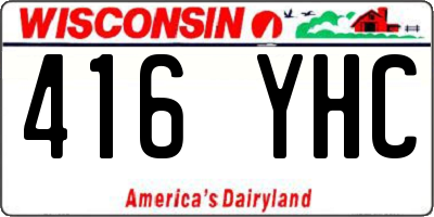 WI license plate 416YHC