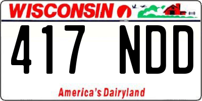 WI license plate 417NDD