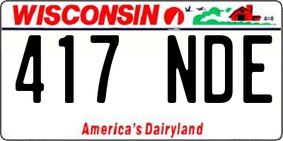 WI license plate 417NDE
