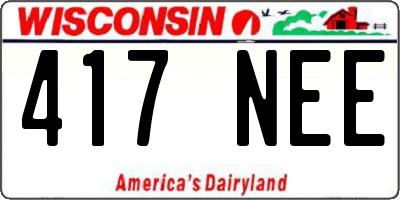 WI license plate 417NEE