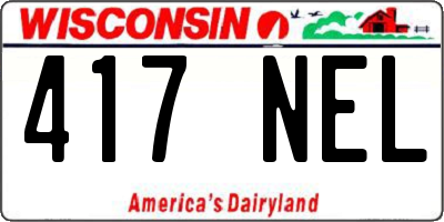 WI license plate 417NEL