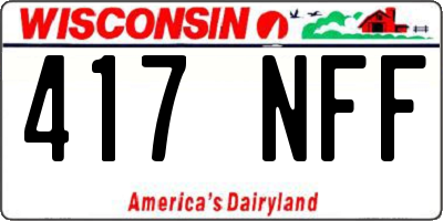 WI license plate 417NFF