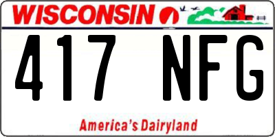 WI license plate 417NFG