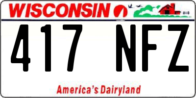 WI license plate 417NFZ