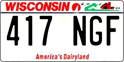 WI license plate 417NGF