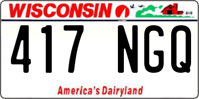 WI license plate 417NGQ