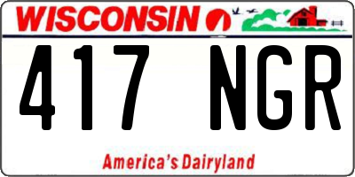 WI license plate 417NGR