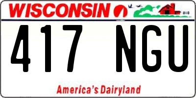 WI license plate 417NGU