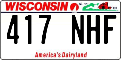 WI license plate 417NHF