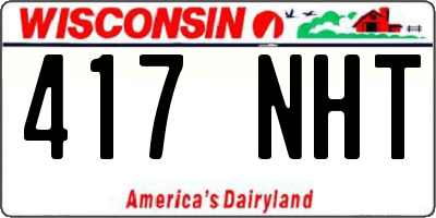 WI license plate 417NHT