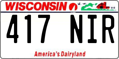 WI license plate 417NIR