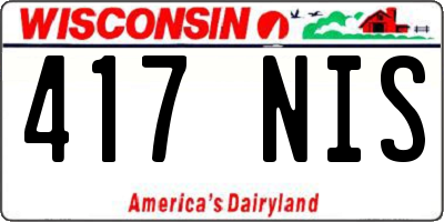 WI license plate 417NIS